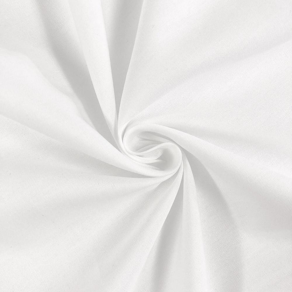 100% Cotton Fabric by The Yard - Solid White Fabric Material for