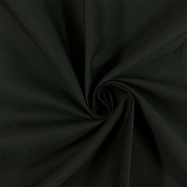 black cotton fabric by the yard, premium 100% cotton, solid black fabric,  black solid, quilting fabric, quilt fabric