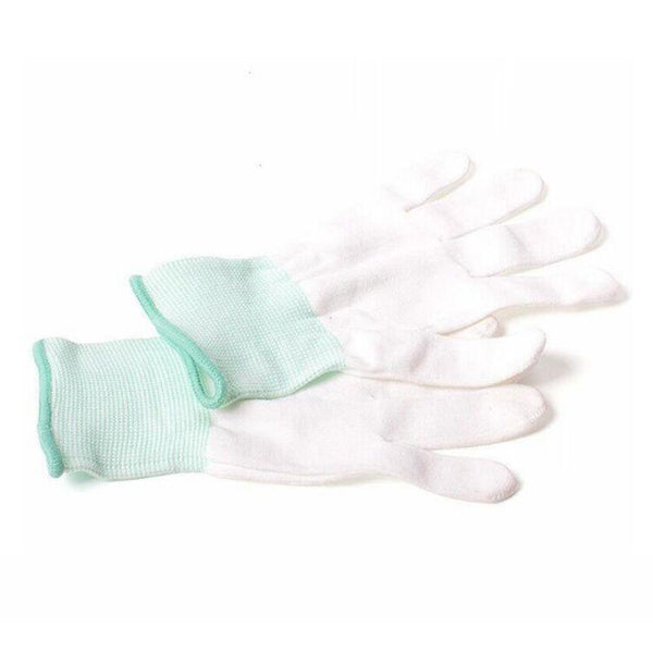 Quilting Gloves for Freemotion Quilting - Nylon Sewing Gloves for Machine Quilters with Grip Fingertips & Elastic Knitted Cuffs - Free Motion Quilting Supplies - Size S to XL - 2 Pairs