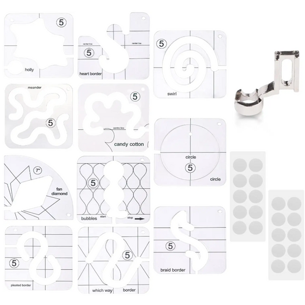 14 Piece Quilting Template Set